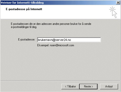sett inn e-postadressen din